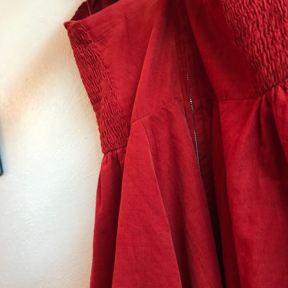 red vintage style corduroy dress - Picture 13 of 13